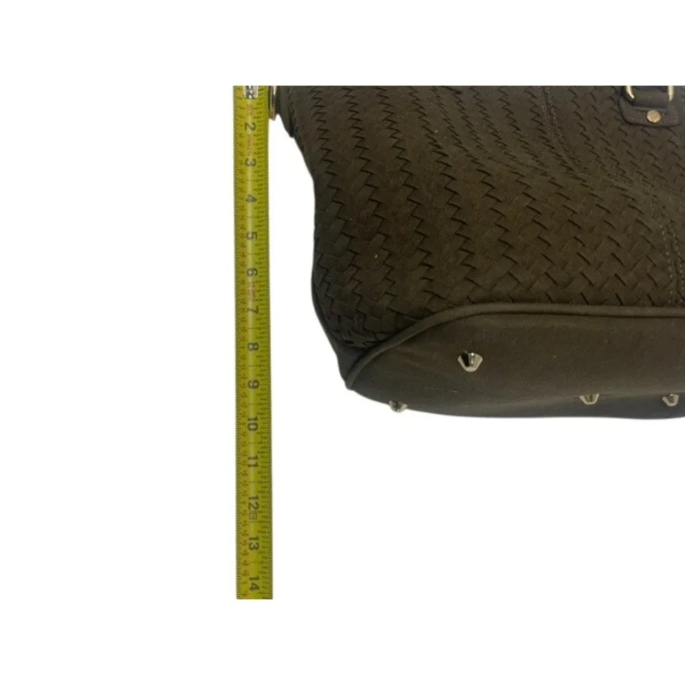 DEUX LUX Suede Woven Tote Bag Dark Brown Shoulder‎ Handbag